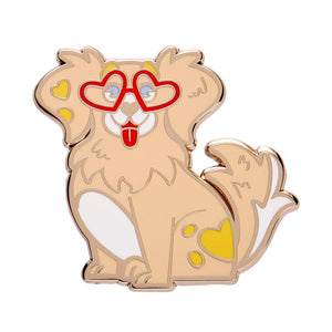 Valentino Pupperino Enamel Pin  -  Erstwilder  -  Quirky Resin and Enamel Accessories