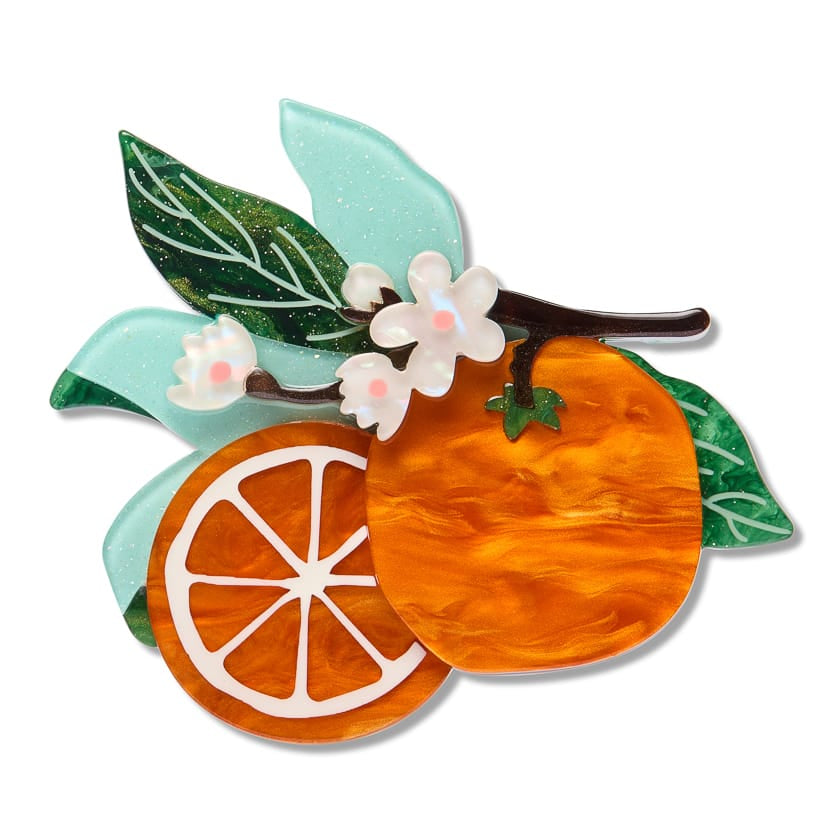 Orange Crush Brooch  -  Erstwilder  -  Quirky Resin and Enamel Accessories
