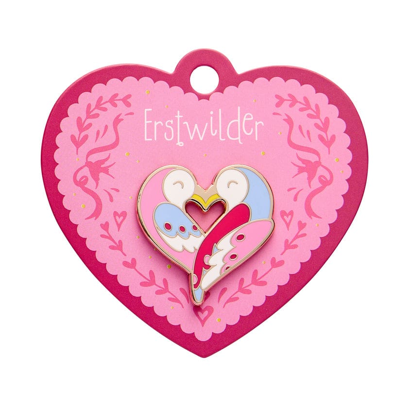 Nestled in Love Enamel Pin  -  Erstwilder  -  Quirky Resin and Enamel Accessories