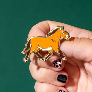 Takhi Wild Horse Enamel Pin  -  Erstwilder  -  Quirky Resin and Enamel Accessories