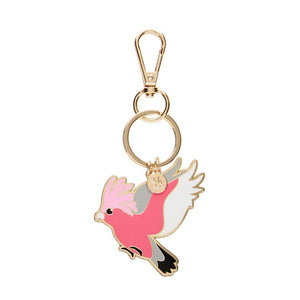 Gertie the Galah Enamel Key Ring  -  Erstwilder  -  Quirky Resin and Enamel Accessories