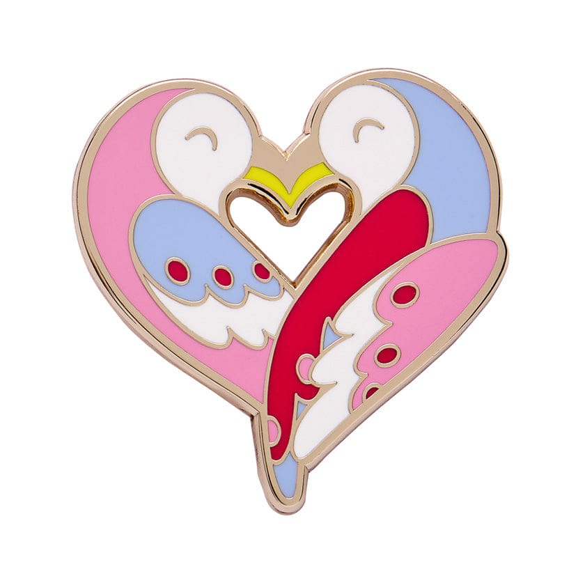 Nestled in Love Enamel Pin  -  Erstwilder  -  Quirky Resin and Enamel Accessories
