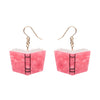 Story Book Drop Earrings - Pink  -  Erstwilder Essentials  -  Quirky Resin and Enamel Accessories
