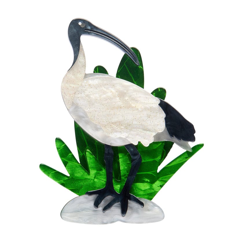 Izzy the Ibis Brooch  -  Erstwilder  -  Quirky Resin and Enamel Accessories