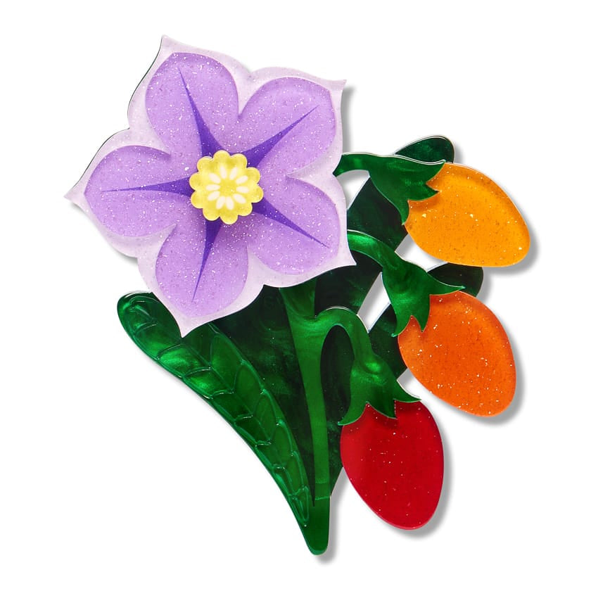 Kangaroo Apple Brooch  -  Erstwilder  -  Quirky Resin and Enamel Accessories