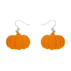 Pumpkin Mirror Drop Earrings - Orange  -  Erstwilder Essentials  -  Quirky Resin and Enamel Accessories