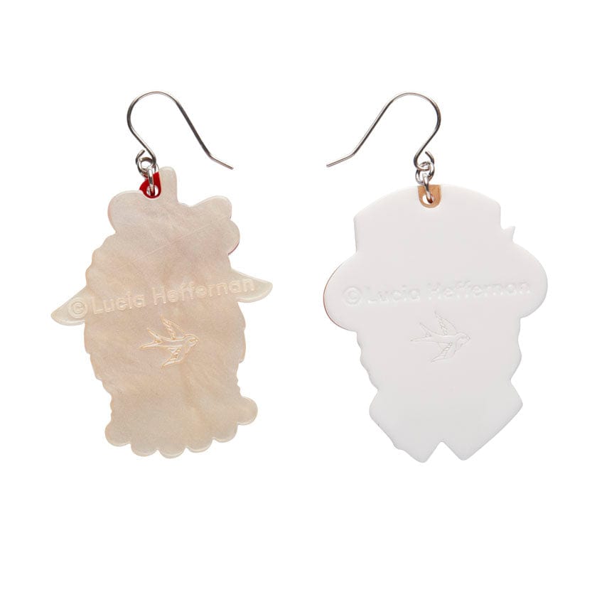 The Enamoured Alpacas Drop Earrings  -  Erstwilder  -  Quirky Resin and Enamel Accessories