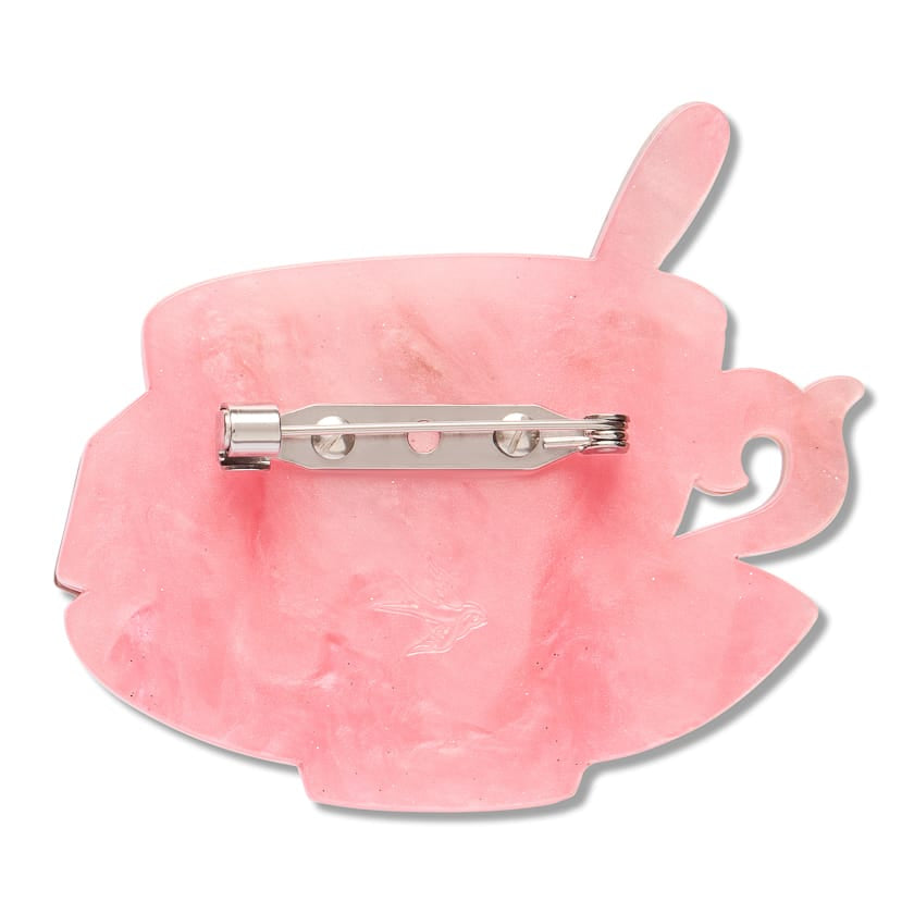 Fancy a Cuppa Brooch  -  Erstwilder  -  Quirky Resin and Enamel Accessories