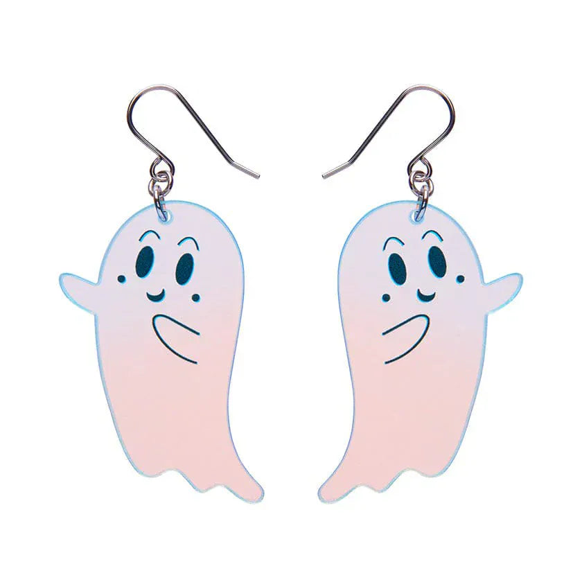 Ghost Drop Earrings - Iridescent  -  Erstwilder Essentials  -  Quirky Resin and Enamel Accessories