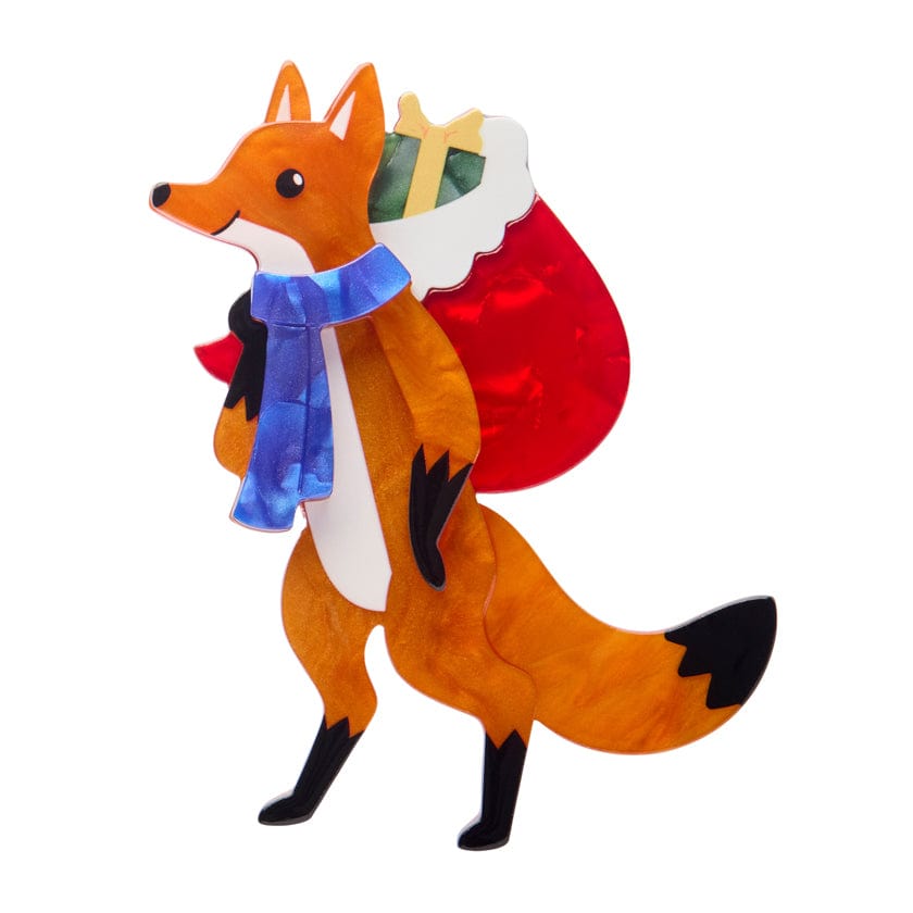 Freddy the Fox Brooch  -  Erstwilder  -  Quirky Resin and Enamel Accessories