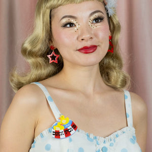 Hooked on a Feeling Brooch  -  Erstwilder  -  Quirky Resin and Enamel Accessories