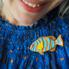 Harlequin Tuskfish Brooch  -  Erstwilder  -  Quirky Resin and Enamel Accessories