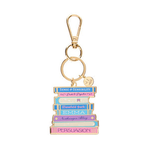 Jane Austen Book Club Enamel Keyring  -  Erstwilder  -  Quirky Resin and Enamel Accessories