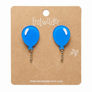 Balloons Drop Earrings – Blue  -  Erstwilder Essentials  -  Quirky Resin and Enamel Accessories