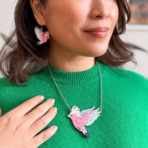 Gertie the Galah Necklace  -  Erstwilder  -  Quirky Resin and Enamel Accessories