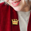 Crown Simplified Mini Brooch  -  Erstwilder Simplified  -  Quirky Resin and Enamel Accessories