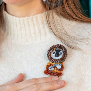 The Resourceful Penguin Brooch  -  Erstwilder  -  Quirky Resin and Enamel Accessories