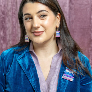 Jane Austen Book Club Brooch  -  Erstwilder  -  Quirky Resin and Enamel Accessories