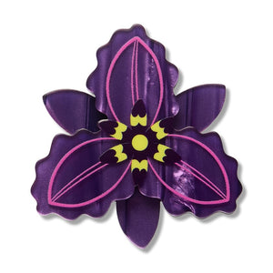 Chocolate Lily Simplified Mini Brooch  -  Erstwilder Simplified  -  Quirky Resin and Enamel Accessories