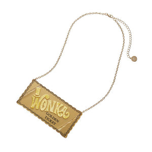 Golden Ticket Necklace (IMPERFECT)  -  Erstwilder  -  Quirky Resin and Enamel Accessories