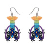 Tropical Rock Lobster Drop Earrings