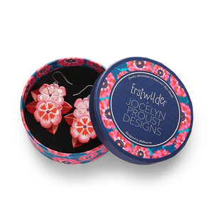 Halcyon Hibiscus Drop Earrings  -  Erstwilder  -  Quirky Resin and Enamel Accessories