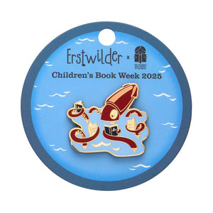Cal the Giant Squid Enamel Pin  -  Erstwilder  -  Quirky Resin and Enamel Accessories