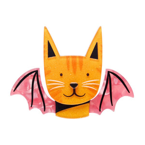 Winged Kitty Brooch  -  Erstwilder  -  Quirky Resin and Enamel Accessories