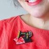 Singer of Seams Brooch  -  Erstwilder  -  Quirky Resin and Enamel Accessories