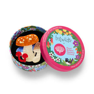 Native Mushroom Medley Brooch  -  Erstwilder  -  Quirky Resin and Enamel Accessories