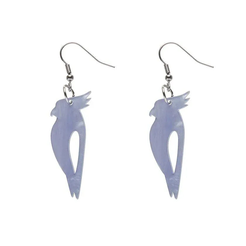 Kookaburra Ripple Resin Drop Earrings - Blue  -  Erstwilder Essentials  -  Quirky Resin and Enamel Accessories