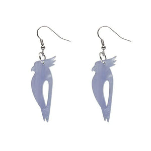 Kookaburra Ripple Resin Drop Earrings - Blue  -  Erstwilder Essentials  -  Quirky Resin and Enamel Accessories