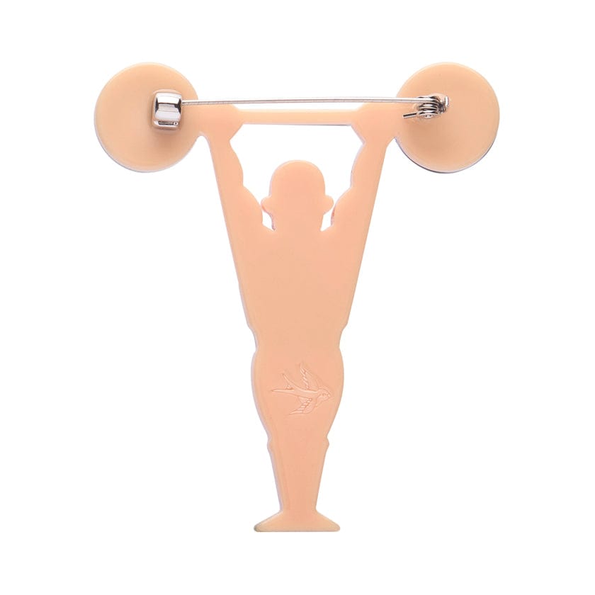 World’s Strongest Man Brooch (IMPERFECT)  -  Erstwilder  -  Quirky Resin and Enamel Accessories