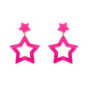 Double Star Stud Earrings – Pink  -  Erstwilder Essentials  -  Quirky Resin and Enamel Accessories
