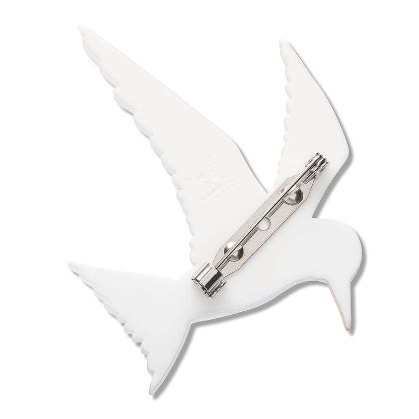New Zealand Fairy Tern Brooch  -  Erstwilder  -  Quirky Resin and Enamel Accessories