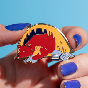 Otso the Bear Enamel Pin  -  Erstwilder  -  Quirky Resin and Enamel Accessories