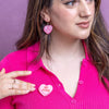 Candy Heart Simplified Mini Brooch – Pink  -  Erstwilder Simplified  -  Quirky Resin and Enamel Accessories