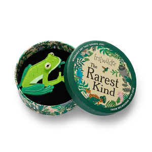 Buckley’s Giant Glass Frog Brooch  -  Erstwilder  -  Quirky Resin and Enamel Accessories