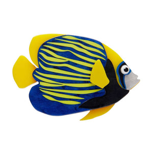 Emperor Angelfish Brooch (IMPERFECT)  -  Erstwilder  -  Quirky Resin and Enamel Accessories