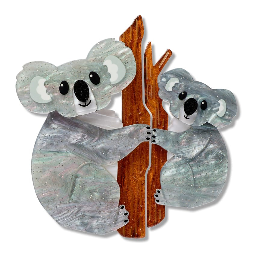Among the Eucalyptus Brooch Pair  -  Erstwilder  -  Quirky Resin and Enamel Accessories
