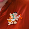 Fred and Wilma Brooch  -  Erstwilder  -  Quirky Resin and Enamel Accessories