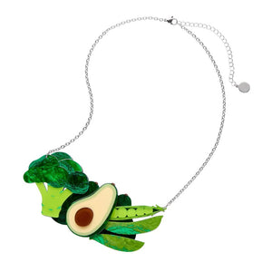 Eat Your Greens Necklace  -  Erstwilder  -  Quirky Resin and Enamel Accessories