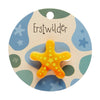 Orange Starfish Simplified Mini Brooch  -  Erstwilder Simplified  -  Quirky Resin and Enamel Accessories