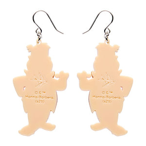 Fred Flintstone Drop Earrings  -  Erstwilder  -  Quirky Resin and Enamel Accessories
