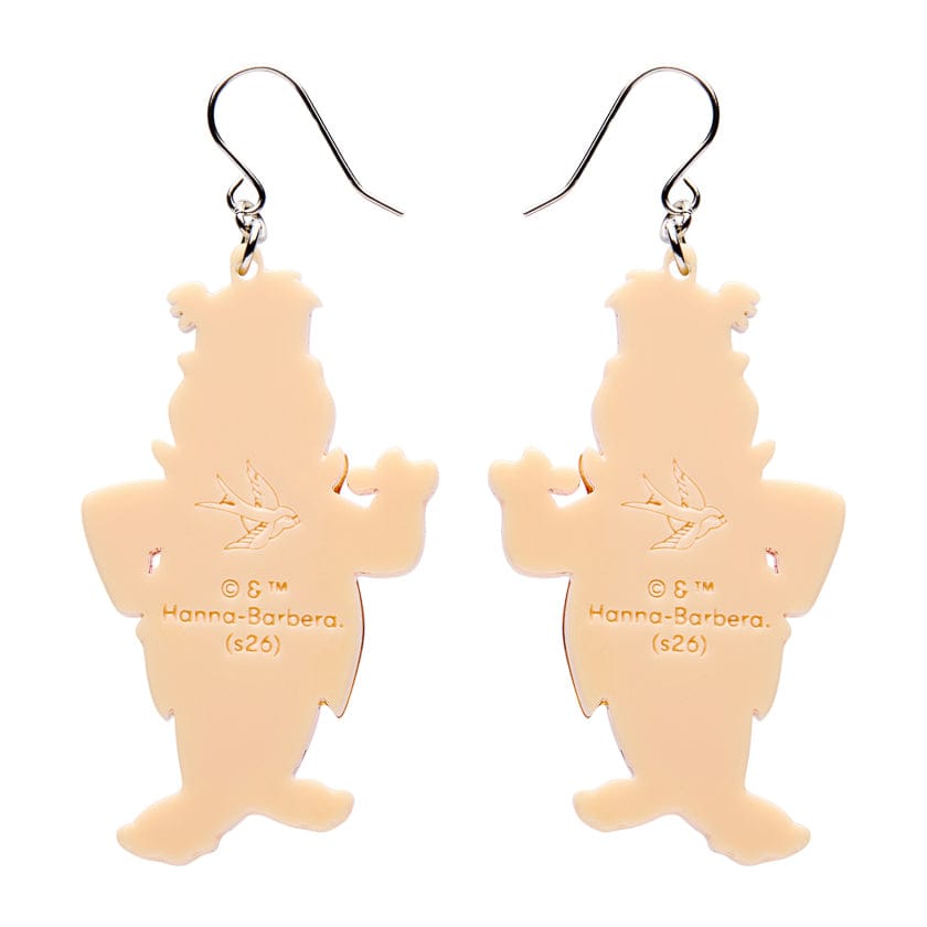 Fred Flintstone Drop Earrings  -  Erstwilder  -  Quirky Resin and Enamel Accessories