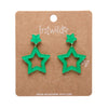 Double Star Stud Earrings – Green  -  Erstwilder Essentials  -  Quirky Resin and Enamel Accessories