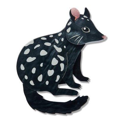 Eastern Quoll Brooch  -  Erstwilder  -  Quirky Resin and Enamel Accessories