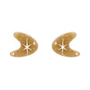 Atomic Boomerang Glitter Stud Earrings - Gold  -  Erstwilder Essentials  -  Quirky Resin and Enamel Accessories