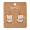 Tulip Drop Earrings - White