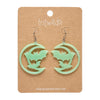 Moon & Bats Drop Earrings - Glow in the Dark